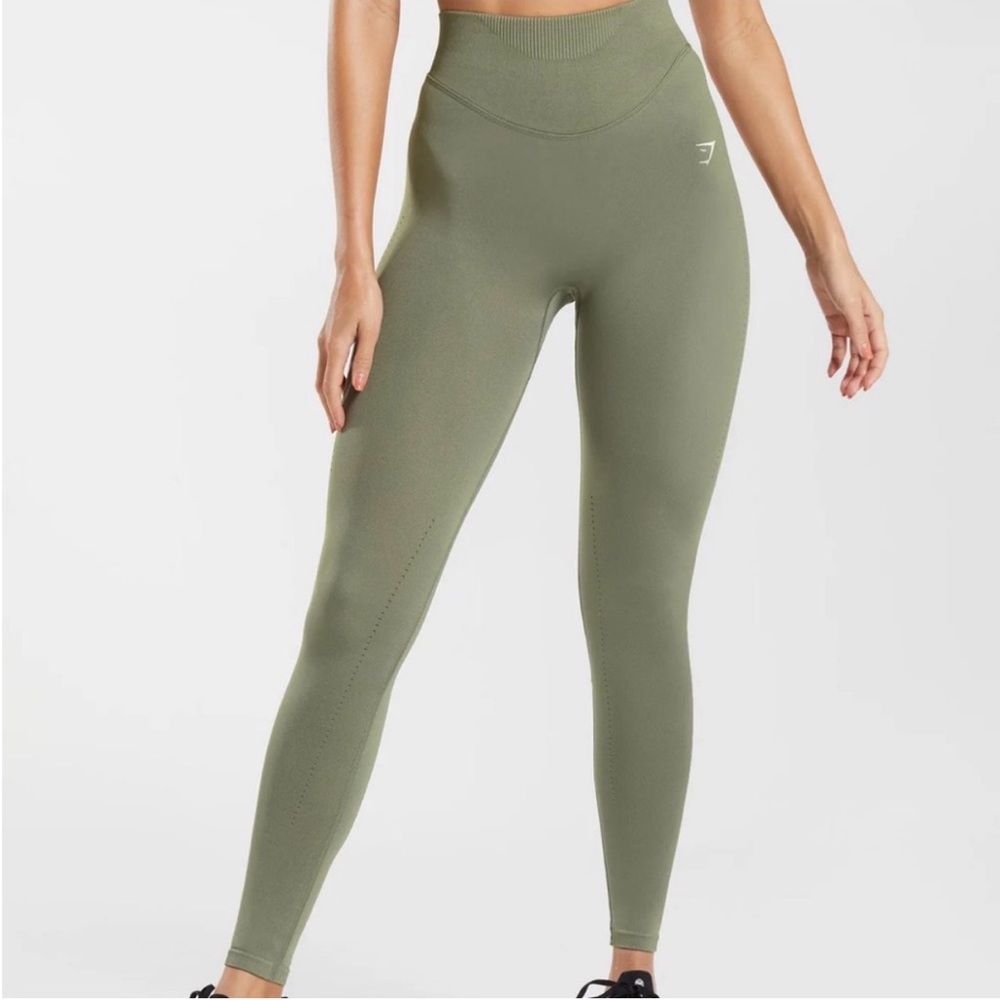 Gymshark Sweat Seamless Leggings - Dusty Olive